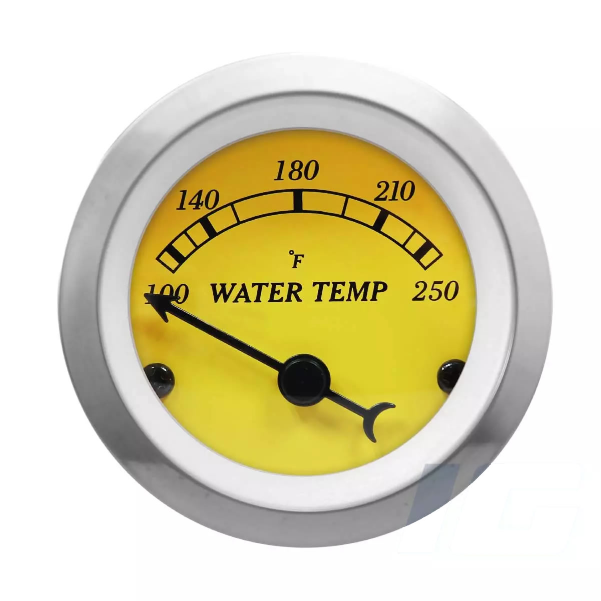 Yellow Face Black Needle - Water Temp Gauge With Sensor For Vintage Car